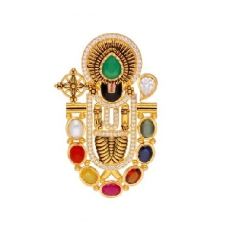 Navaratna is a combination of nine precious gemstones (Ruby, Diamond, Blue Sapphire, Yellow Sapphire, Emerald, Red Coral, Pearl, Cat's eye and Hessonite) worn in a single ornament.

.